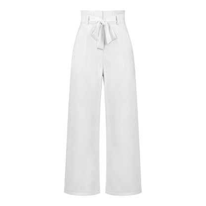 Elegant Office Lady Summer Wide Legs Pants