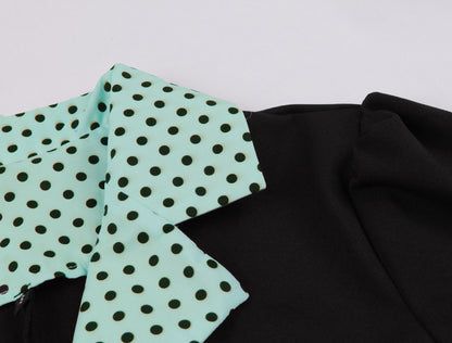 Vintage Polk Dot Short Sleeves Dresses
