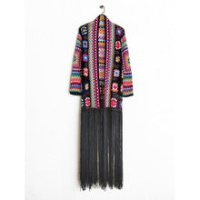 Colorful Crochet Irregular Tassels Coats for Women