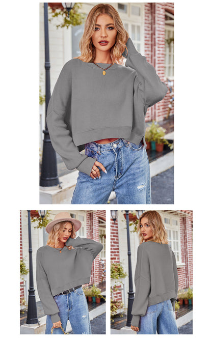 Fashion Round Neck Knitted Pullover Sweaters