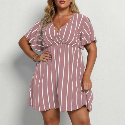 Casual Plus Sizes Boho Short Dresses