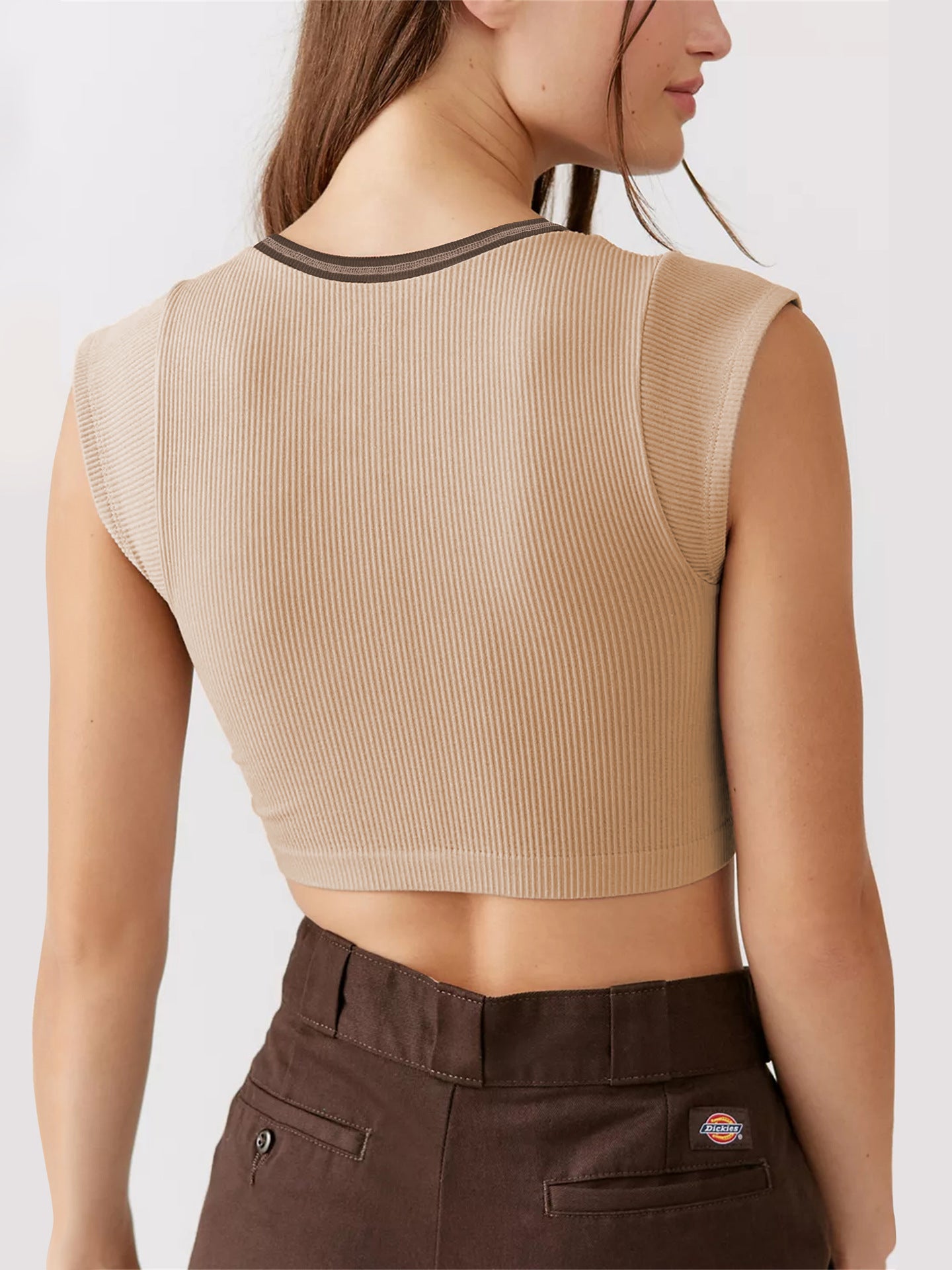 Sexy Designed Midriff Baring Knitted T Shirts