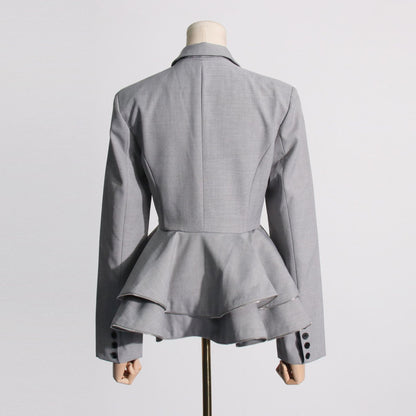 Designed Ruffled Women Blazer Tops