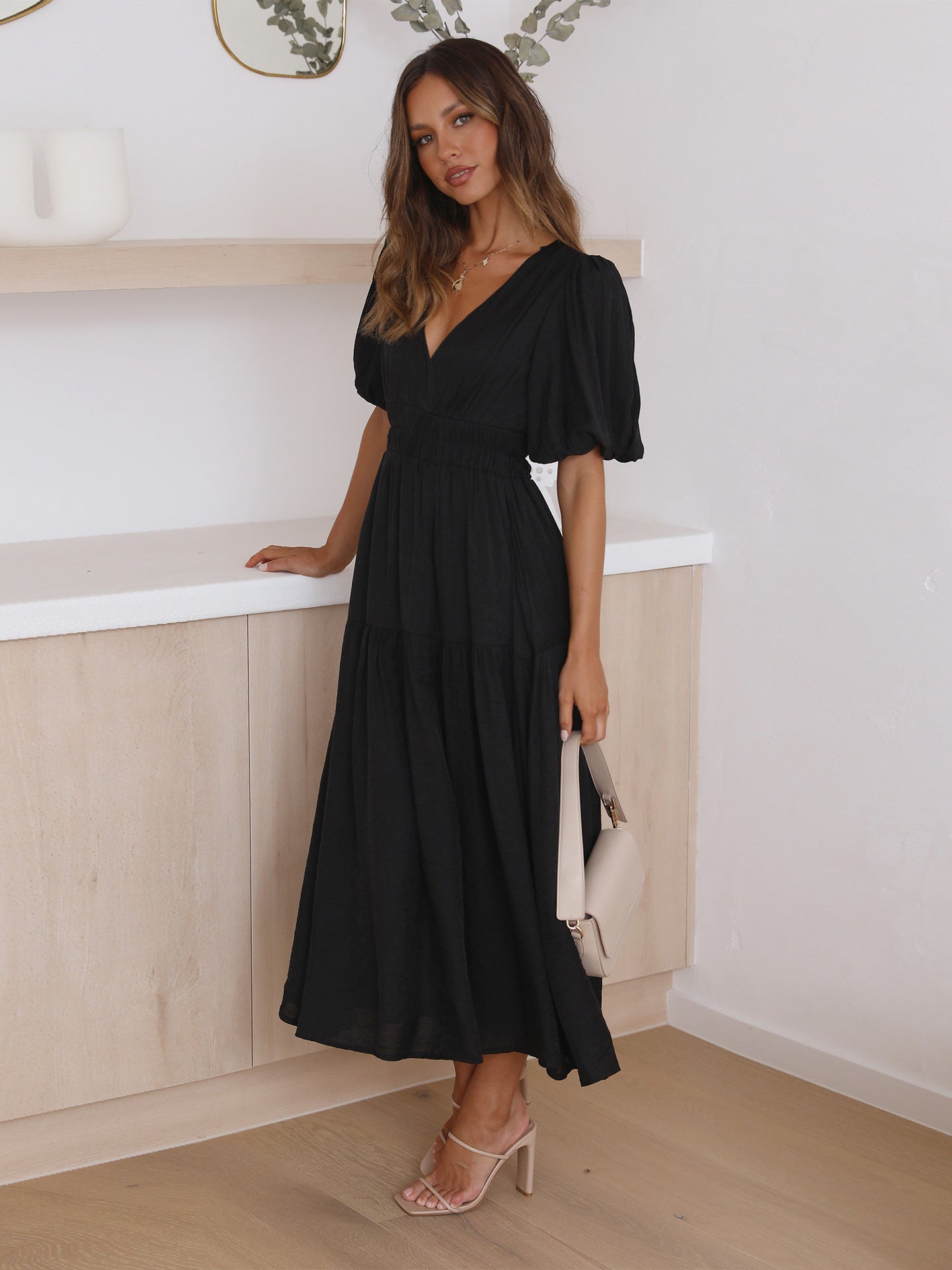 Summer V Neck Holiday Dresses for Women
