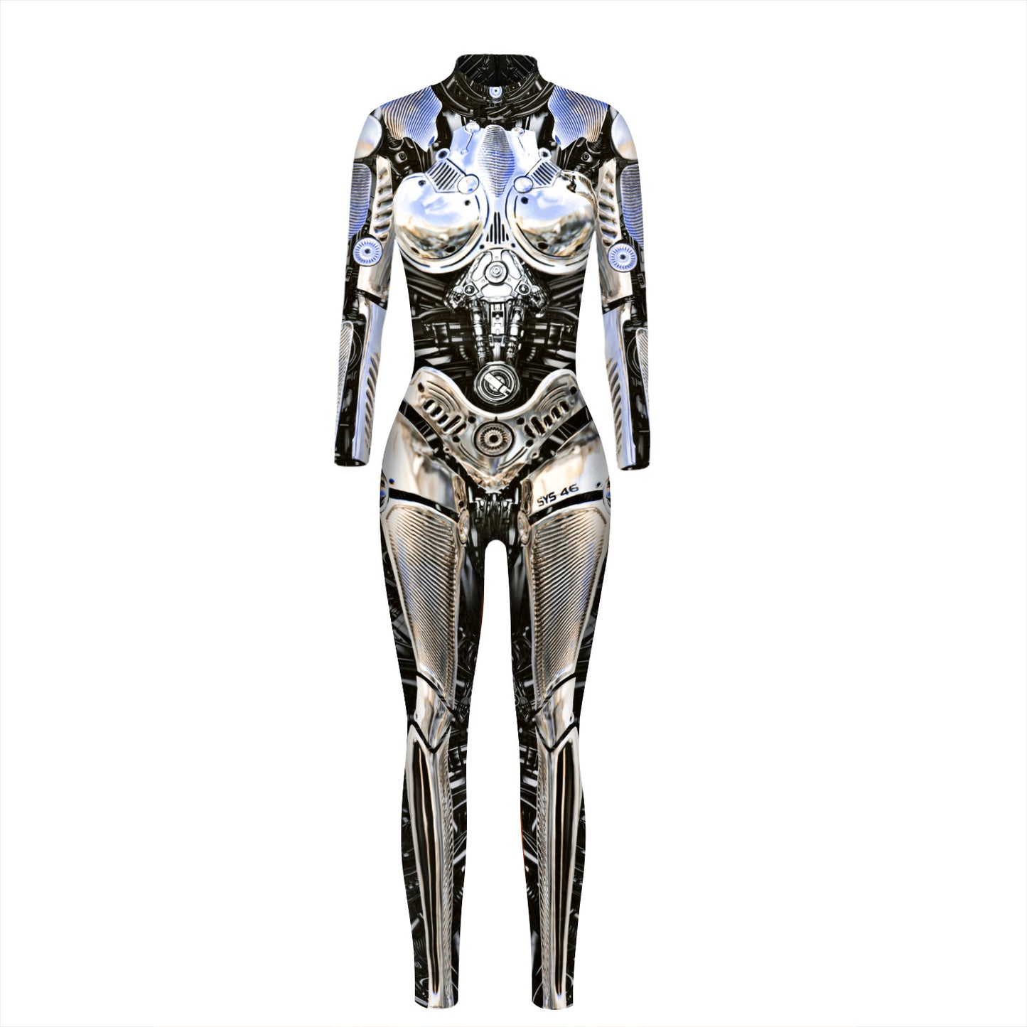 Halloween Skeleton Long Sleeves Jumpsuits Cosplay Costumes