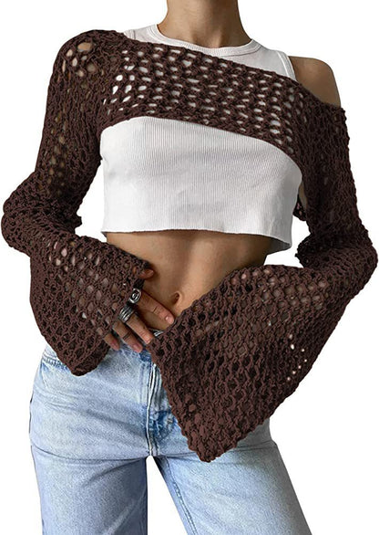 Casual Short Crochet Cover Ups