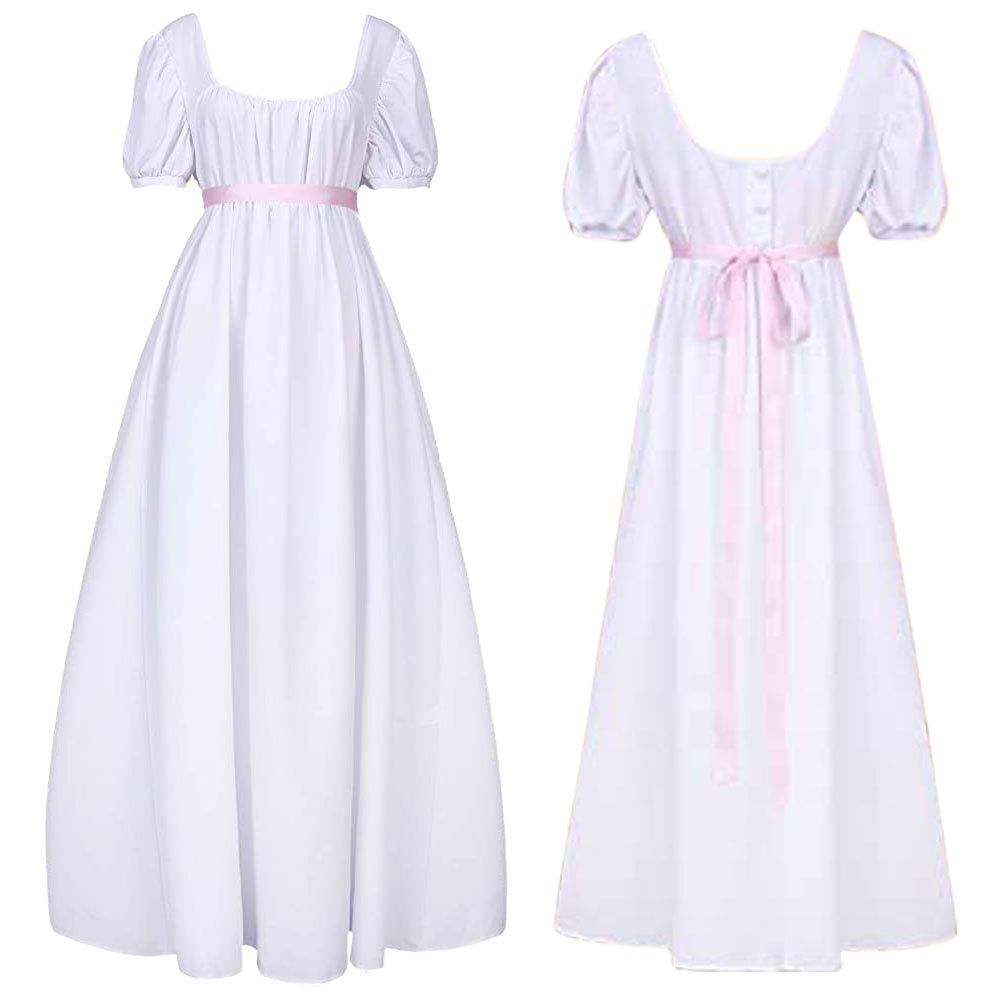 Bridgton Vintage Regency High Waist Victorian Prom Dress 1507