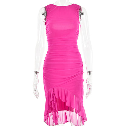 Sexy One Shoulder Summer Sleeves Sheath Dresses