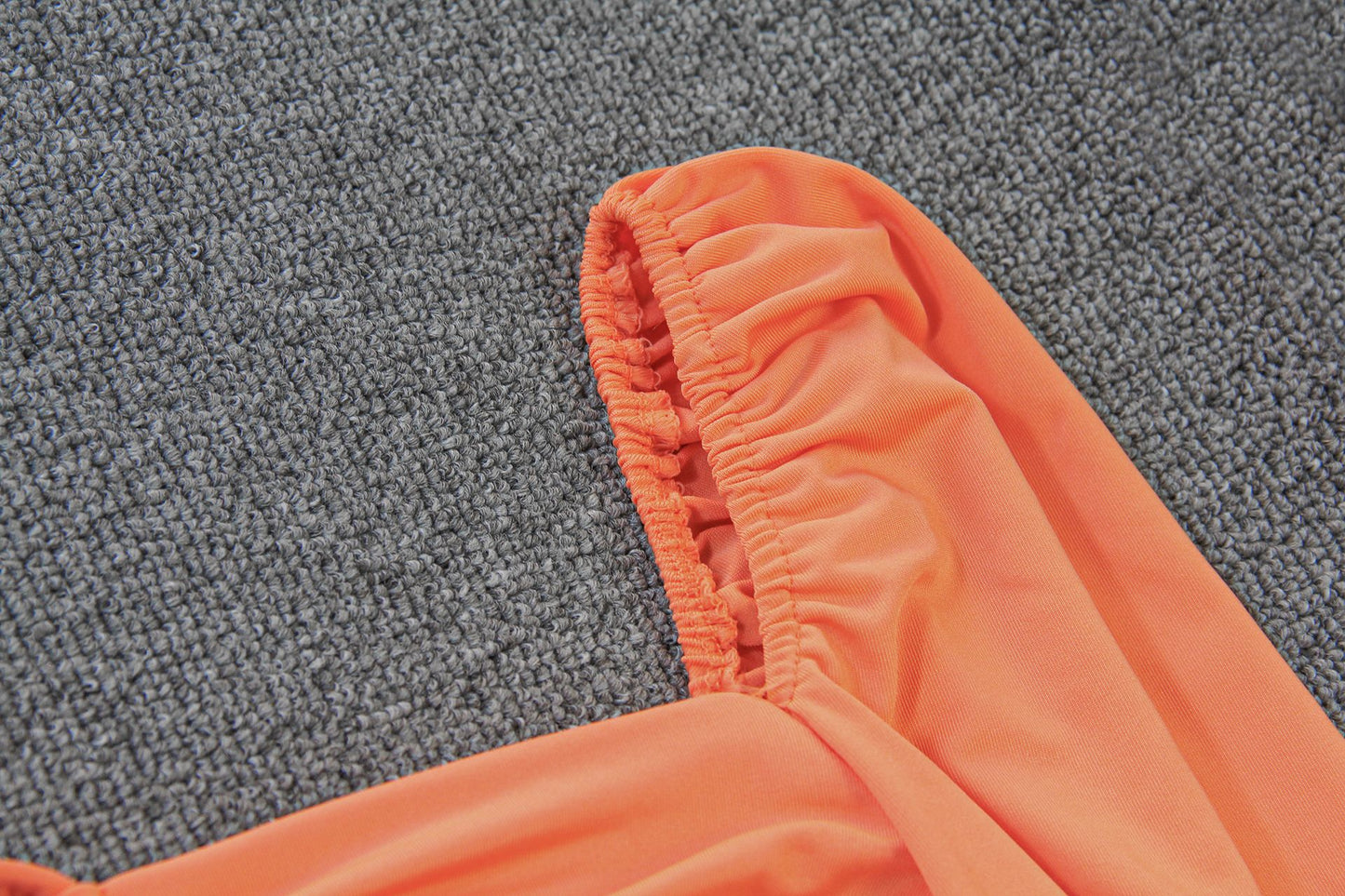 Sexy Ruffled Orange Sheath Mini Dresses