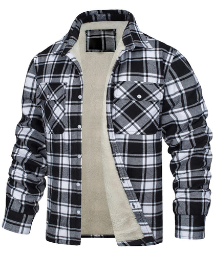 Casual Long Sleeves Thicken Shirts Jackets for Men