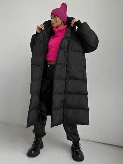 Casual Women Warm Cotton Long Overcoats for Winter