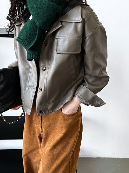 Classy PU Leather Motorcycle Jackets Coats