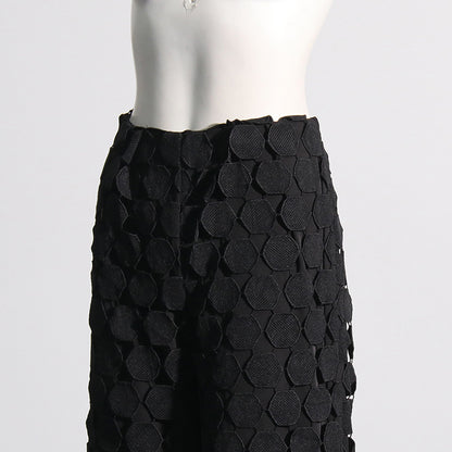 Designed Fashion Round Shaped Wide Legs Pants