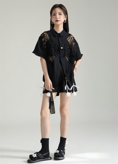 Designed Butterfly Double Sides Summer Shirts