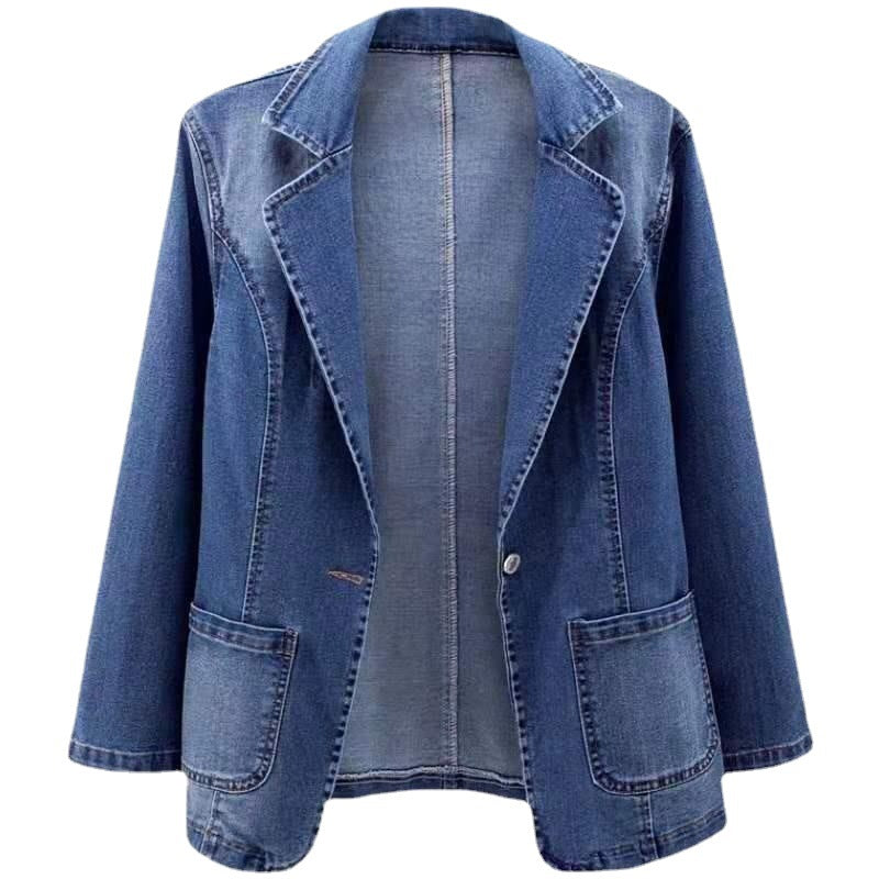Fashion Spring Denim Blazer Jacket
