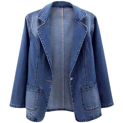 Fashion Spring Denim Blazer Jacket