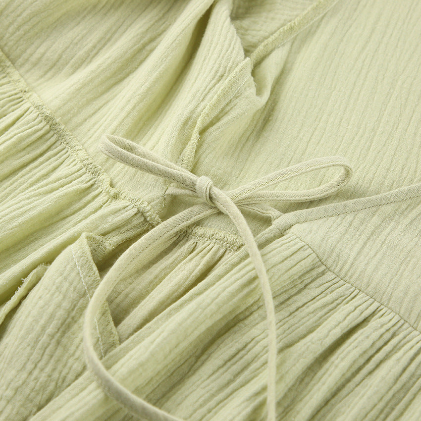 Elegant Cotton Summer Short Sleeves Midi Dresses