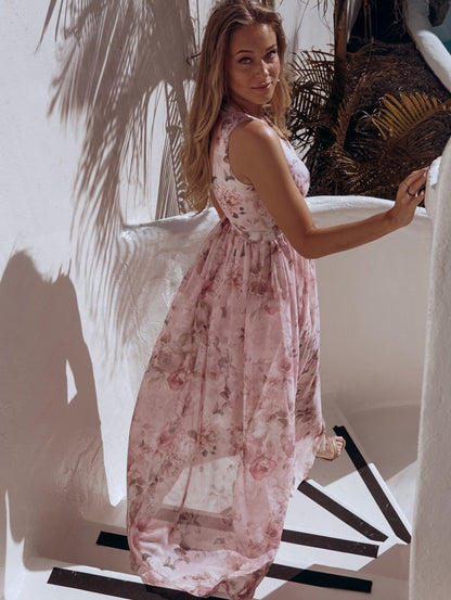 Leisure Chiffon Sleeveless Summer Long Dresses