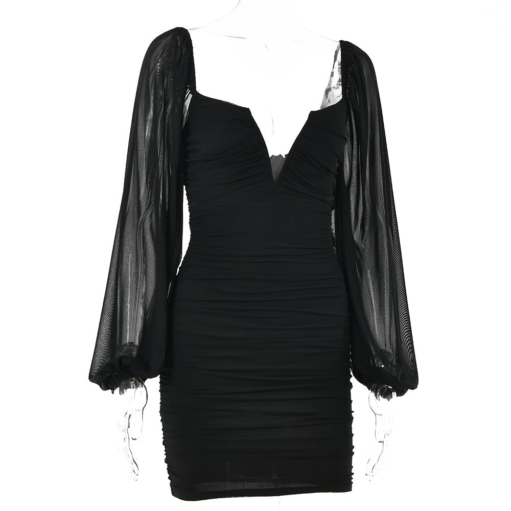Sexy V Neck Summer Backless Mini Dresses