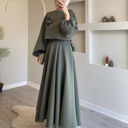 Middle East Women Two Pieces Dresses Sets