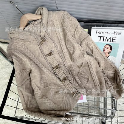 Soft Lazy Knitted Women Cardigan Sweaters