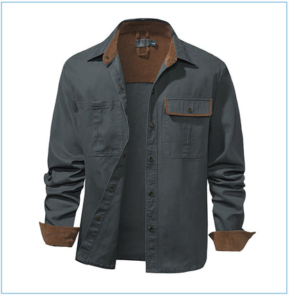 Casual Cotton Plus Sizes Long Sleeves Shirts for Men