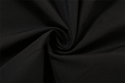 Casual High Waist Summer Black Wide Legs Pants