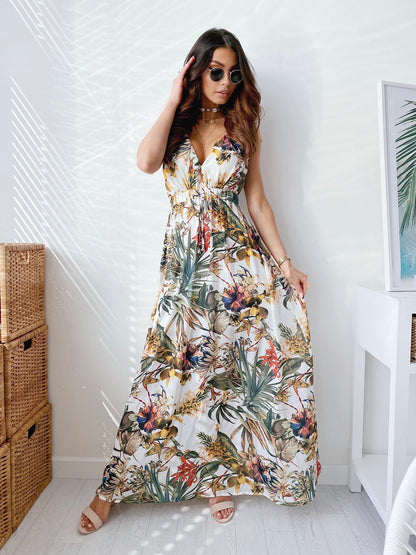 Sexy Summer Backless Lace Up Long Maxi Dresses