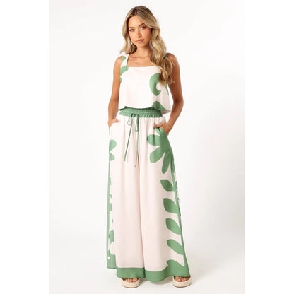 Casual Short Tank Tops & Wide Legs Pants for Women
