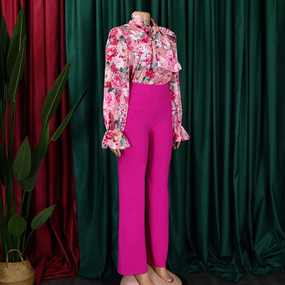 Fashion Plus Sizes Women Long Sleeves Shirts & Pants