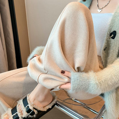 Casual Soft High Waist Winter Wide Legs Pants