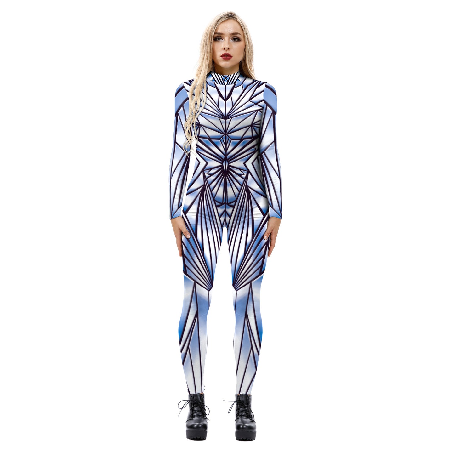 Halloween Skeleton Long Sleeves Jumpsuits Cosplay Costumes