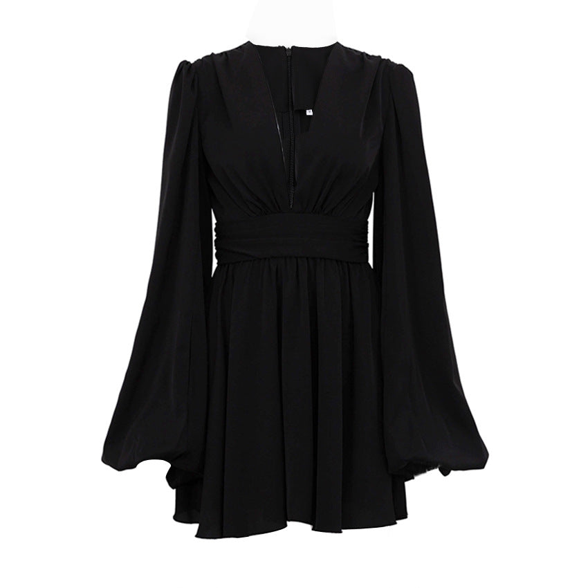 Sexy High Waist Deep V Neck Short Mini Dresses