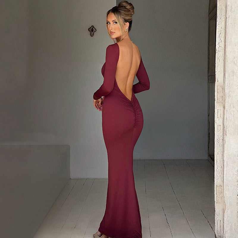 Fashion Backless Long Sheath Dresses