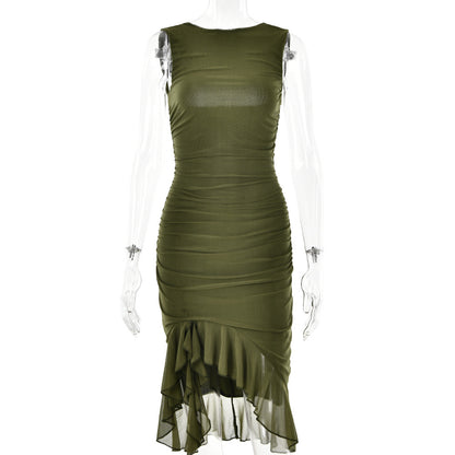 Sexy One Shoulder Summer Sleeves Sheath Dresses