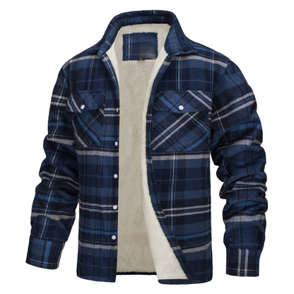 Casual Long Sleeves Thicken Shirts Jackets for Men