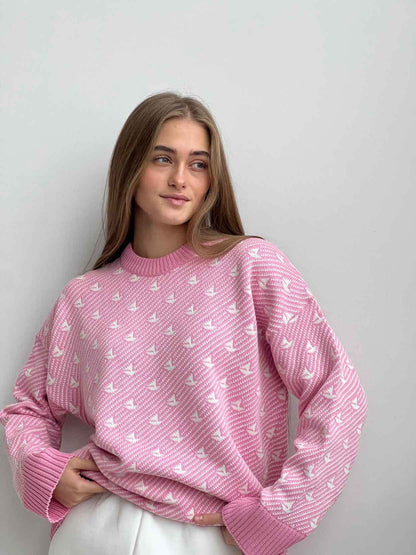 Casual Loose Knitted Pullover Sweaters for Women
