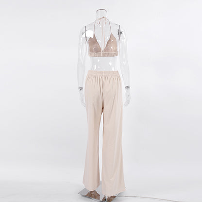 Casual 100% Cotton There Pieces Women Suits