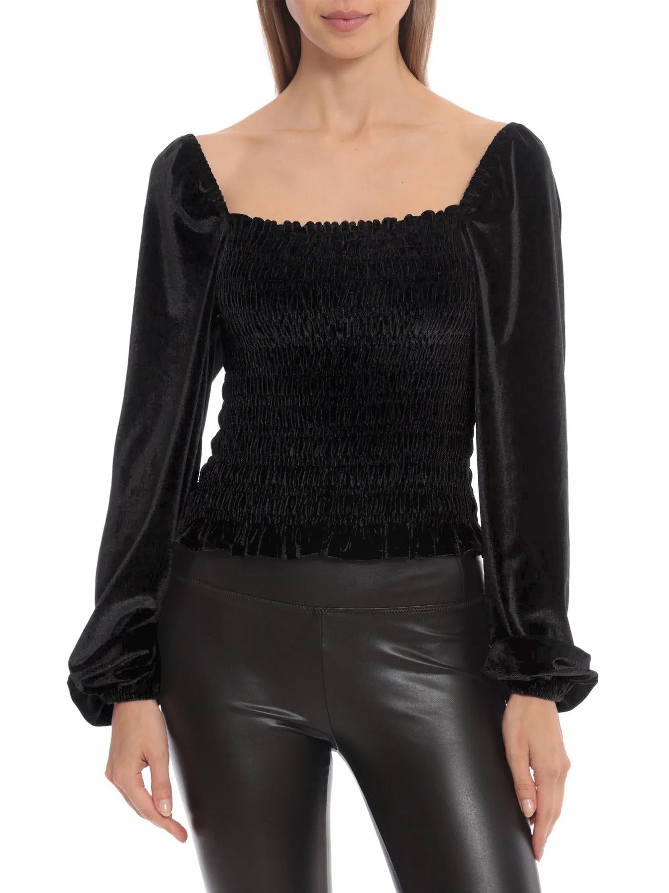 Elegant Designed Velvet Long Sleeves T Shirts