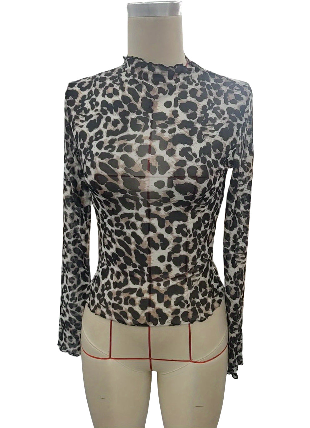 Sexy Net Sheath Long Sleeves T Shirts