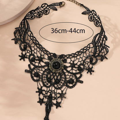 Fashion Lace Women's Necklace Simple Black Collarbone Chain Fake Collar Jewelry