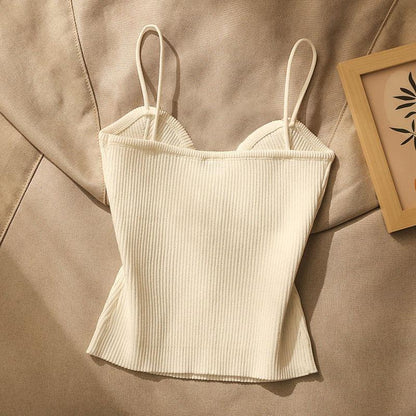 Summer Sleeveless Short Knitted Tank Tops