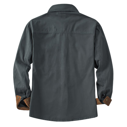Casual Cotton Plus Sizes Long Sleeves Shirts for Men