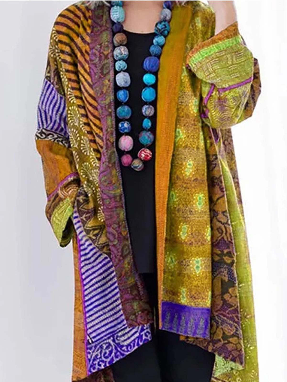 Vintage Cotton Linen Plus Sizes Women Coats