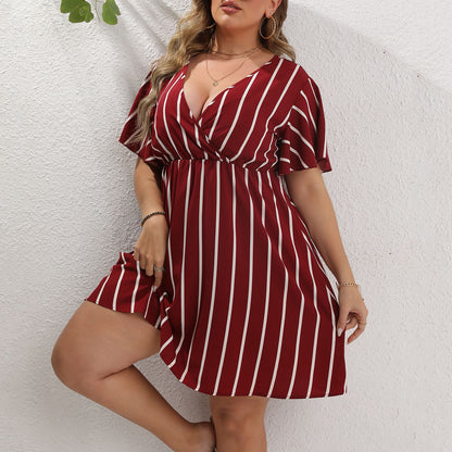 Casual Plus Sizes Boho Short Dresses