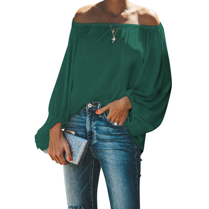 Casual Off The Shoulder Long Sleeves Blouses Shirts