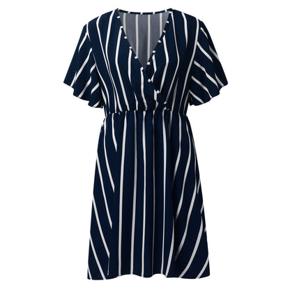 Casual Plus Sizes Boho Short Dresses
