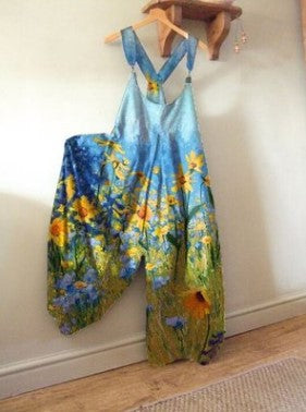 Casual Summer Floral Print Jumpsuits