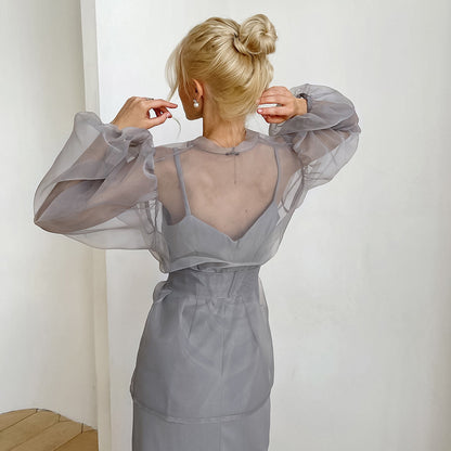 Sexy See Through Designed Long Sleeves Shirts