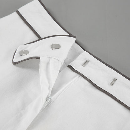 Fashion Cotton Linen Long Sleeves Shirts & Shorts